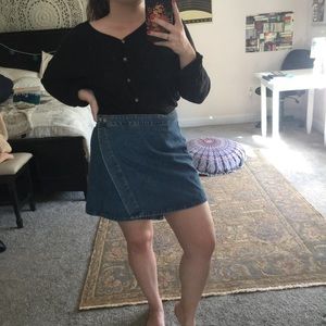 Asos denim wrap skirt